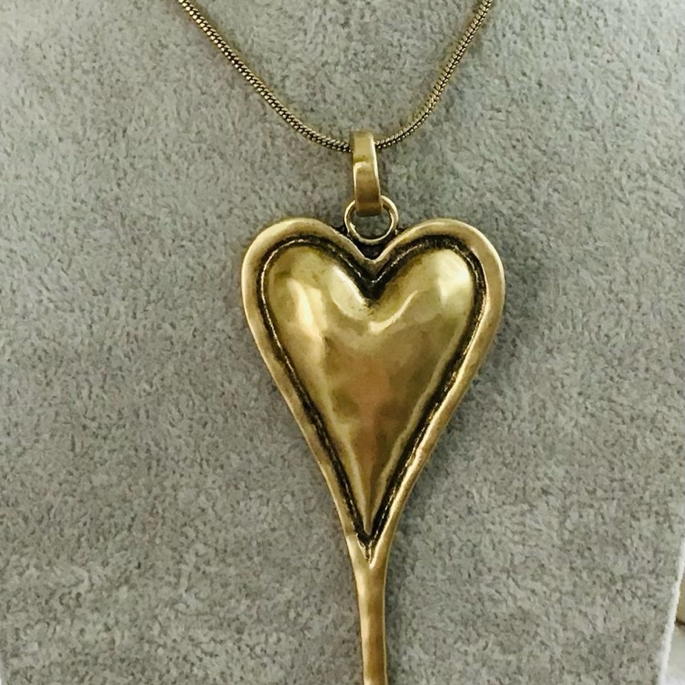 Gold Heart Pendant Necklace